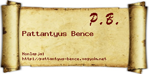 Pattantyus Bence névjegykártya